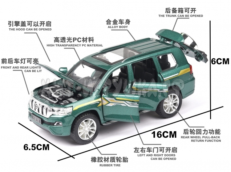Модель машины Тойота (металл, свет, звук) без индивидуальной упаковки в ассортименте CZ15A