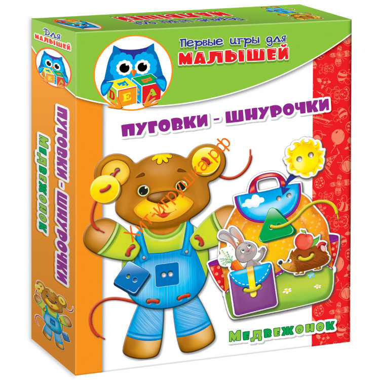Первые игры для малышей шнуровки "Медвежонок" VT1307-10