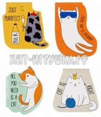 Закладки магнитные для книг 4 шт "Right cat" MESHU MS_39350