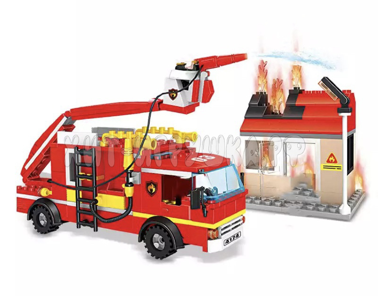 Конструктор Пожарная машина 328 дет. 4174