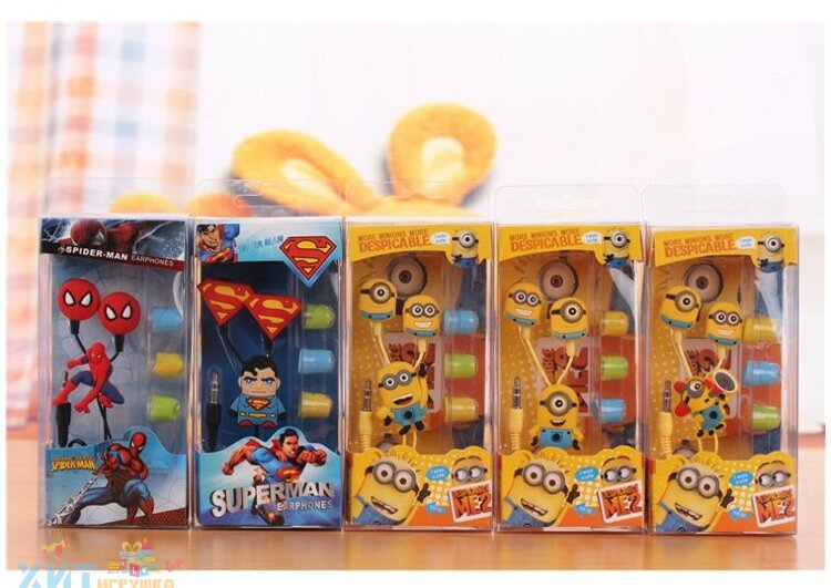 Наушники Мультгерои проводные в ассортименте nay_provod