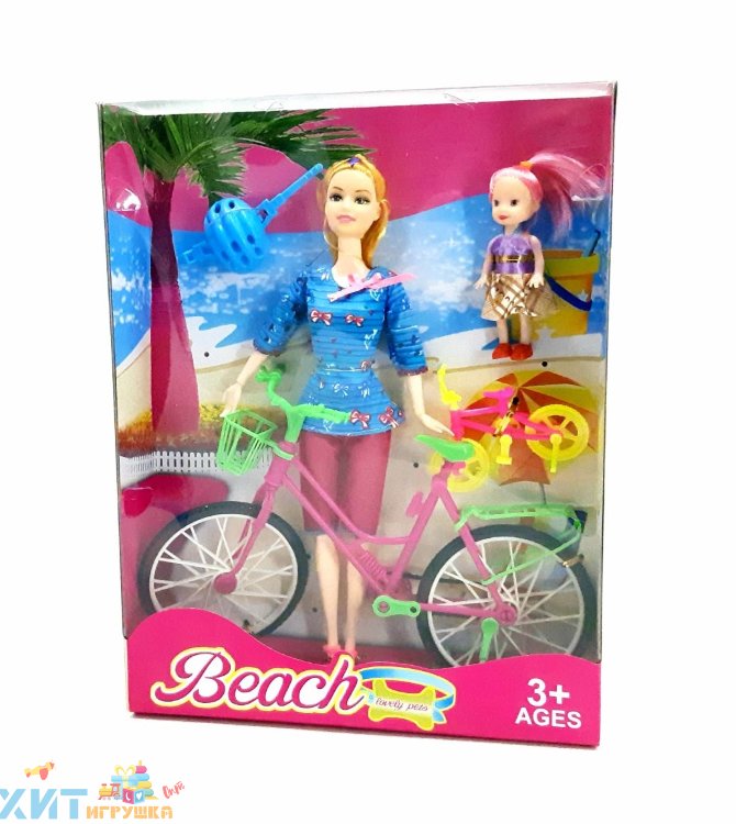 Кукла с малышом и велосипедом CX05-1