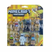Фигурки Minecraft с оружием 6 шт (совместимы с конструктором) на блистере 22635