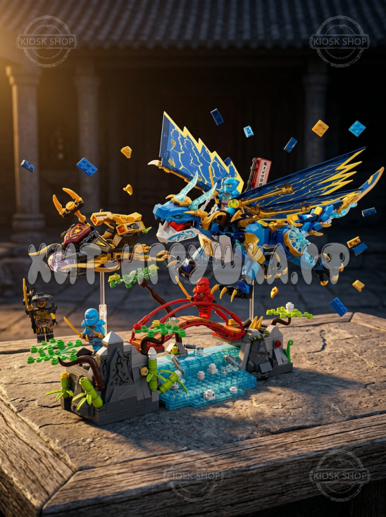 Конструктор Ниндзя. Битва дракона 4в1 1166 дет. MG1802