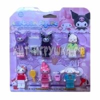 Фигурки Куроми Kuromi Melody 6 шт (совместимы с конструктором) на блистере 22657