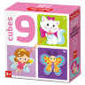 Кубики "Для маленьких принцесс" (без обклейки) 9 шт BABY TOYS 03534