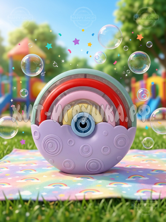 Генератор мыльных пузырей Радуга (свет, звук) (ВЫБОР ЦВЕТА) KL3308Y-2
