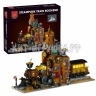 Конструктор Book Nook Поезд Стимпанк 1252 дет. с LED подсветкой 028005