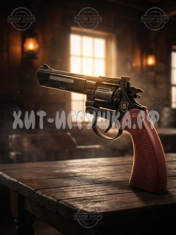 Игрушечный пистолет револьвер (металл) для пистонов 808208