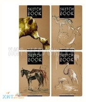 Скетчбук 40 л. А5 крафт бумага Animals в ассортименте Bruno Visconti 3-581/01