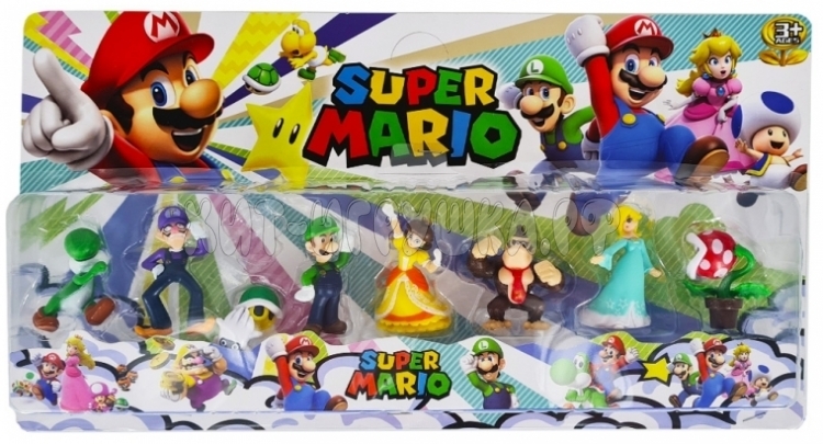 Фигурки Супер Марио Mario 7 шт на блистере в ассортименте WB20633