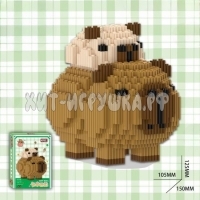 Конструктор 3D из миниблоков ДВЕ КАПИБАРЫ 1449 дет. 5098