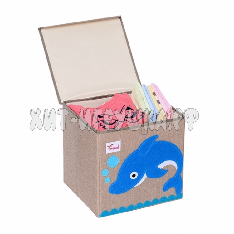 Корзина Ящик для игрушек складной (с крышкой) AL004