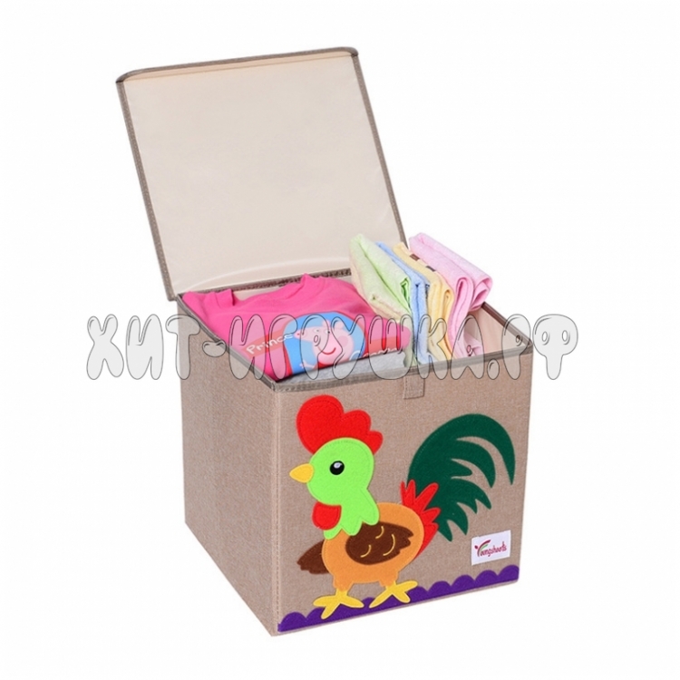 Корзина Ящик для игрушек складной (с крышкой) AL004