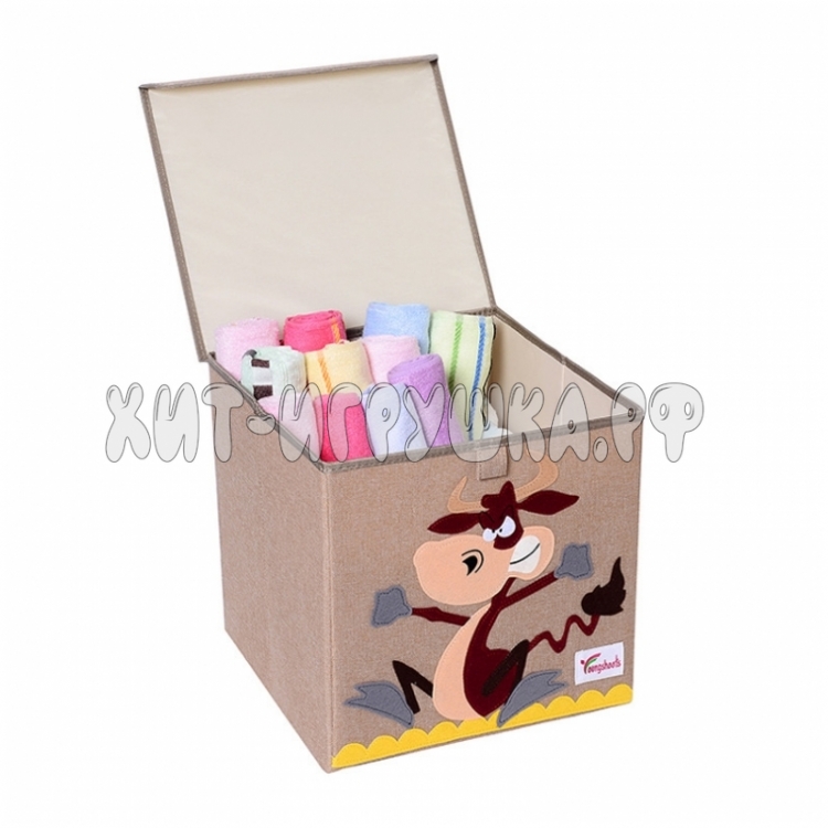 Корзина Ящик для игрушек складной (с крышкой) AL004