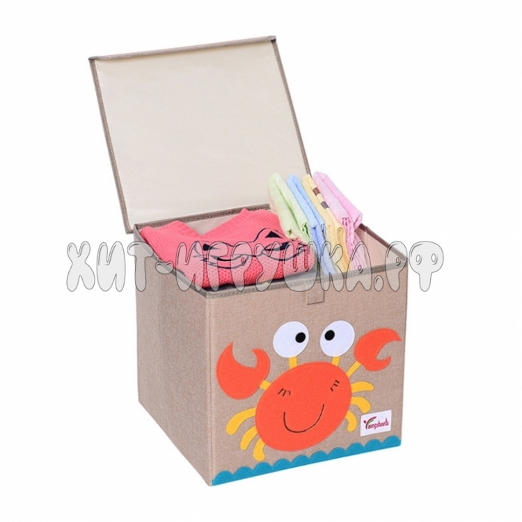 Корзина Ящик для игрушек складной (с крышкой) AL004