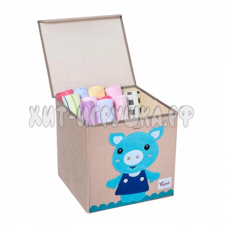 Корзина Ящик для игрушек складной (с крышкой) AL004