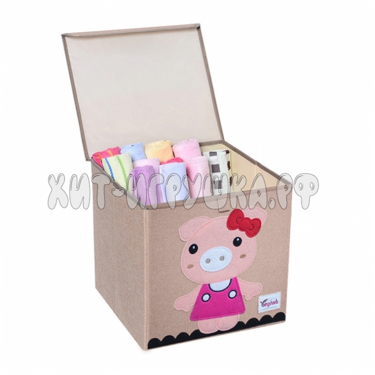 Корзина Ящик для игрушек складной (с крышкой) AL004