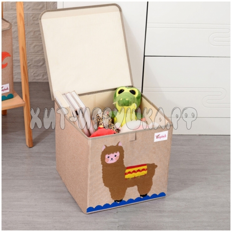 Корзина Ящик для игрушек складной (с крышкой) AL004