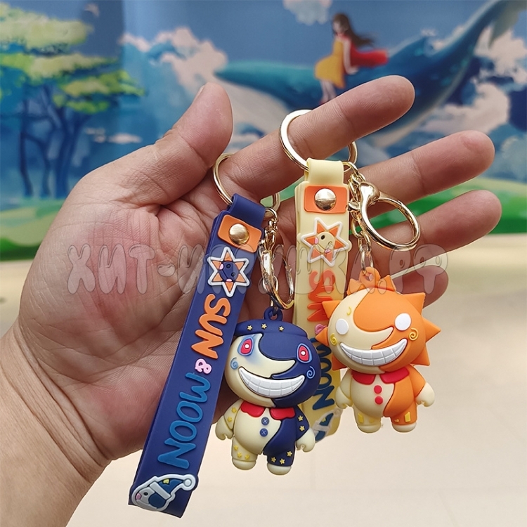 Брелок большой силиконовый с карабином ФНАФ / Солнце и Луна FNAF в ассортименте br_fnaf