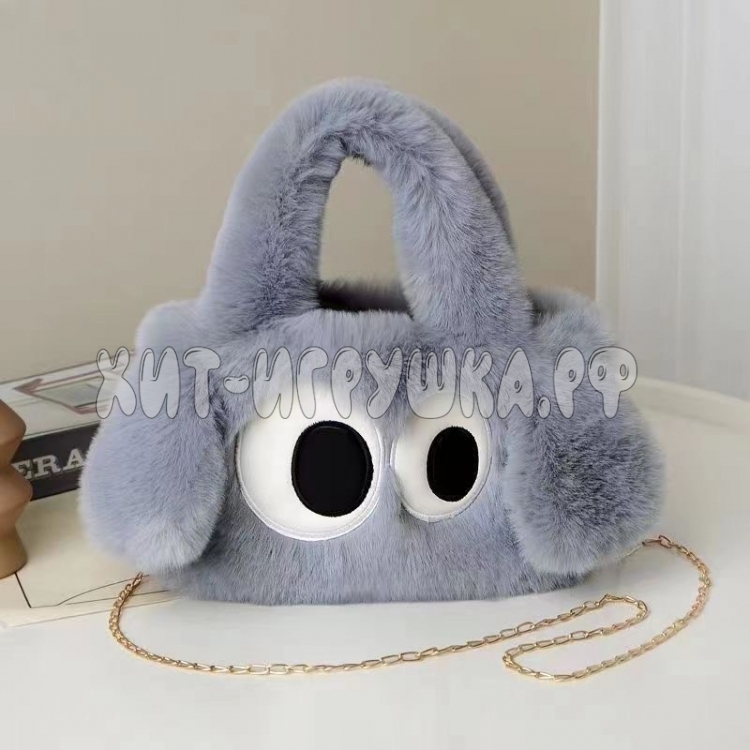 Сумка меховая на цепочке CUTE PUPPY 25*8*15 см (ВЫБОР ЦВЕТА) JCC001-1