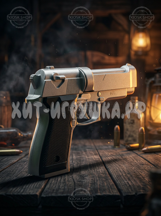 Игрушечный пистолет (металл) для пистонов S-707