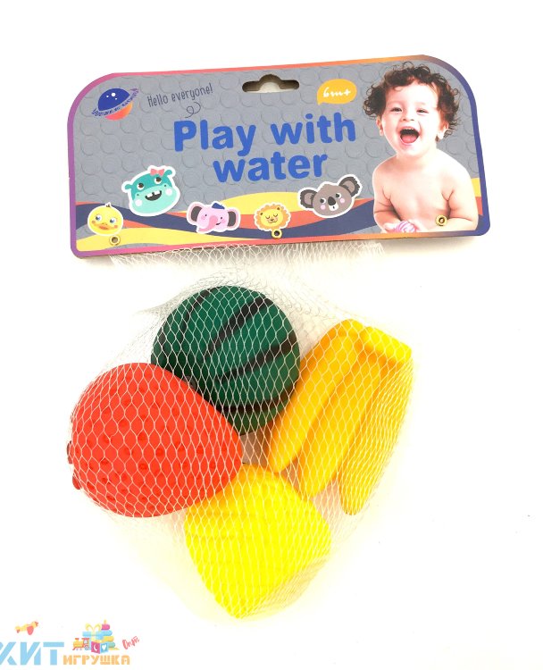 Набор резиновых игрушек для купания Фрукты 4 шт SZ-YS725B