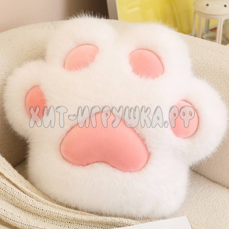 Игрушка подушка меховая ЛАПКА 45*38 см (ВЫБОР ЦВЕТА) lap_meh45