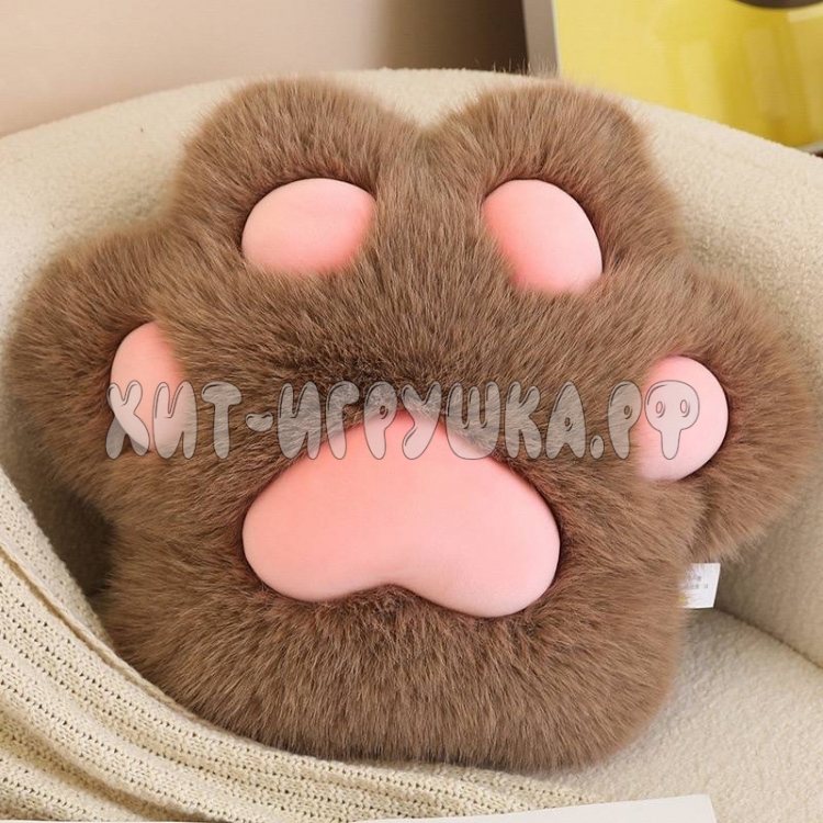 Игрушка подушка меховая ЛАПКА 45*38 см (ВЫБОР ЦВЕТА) lap_meh45