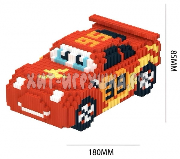 Конструктор 3D из миниблоков Тачки Молния 2630 дет. 6307