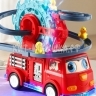 Пожарная машина с горкой на 3d колесе (свет, звук) YJ388-64