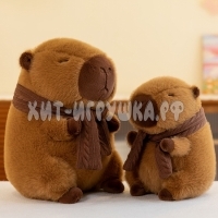 Мягкая игрушка КАПИБАРА с шарфиком 38 см 240910-5