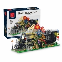 Конструктор Book Nook Поезд с цветами 1848 дет. с LED подсветкой 028004