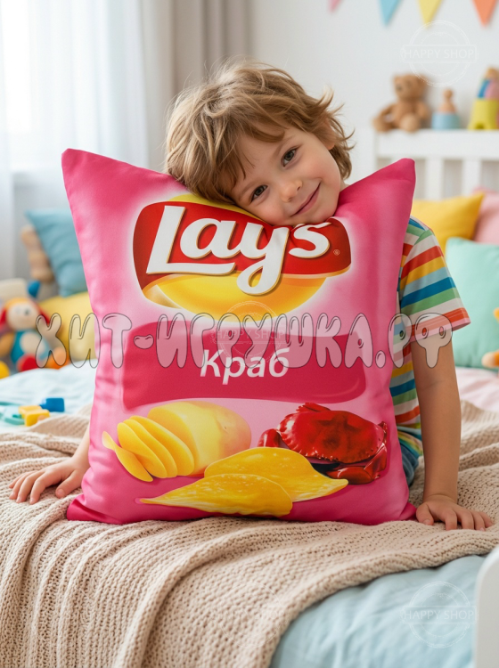 Мягкая игрушка подушка Чипсы Лэйс 35х40 см 25508-9