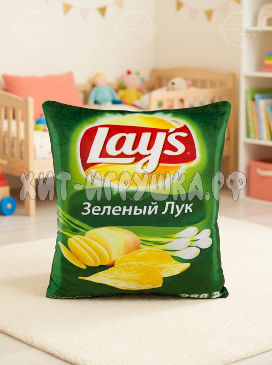 Мягкая игрушка подушка Чипсы Лэйс 35х40 см 25508-9