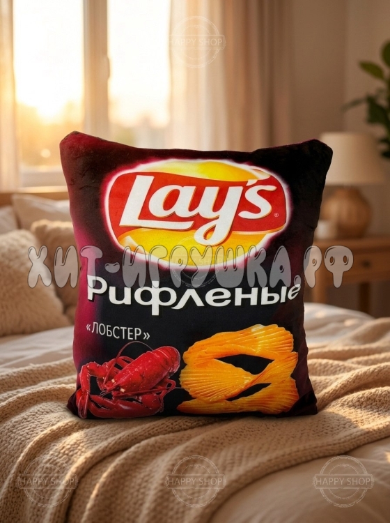Мягкая игрушка подушка Чипсы Лэйс 35х40 см 25508-9