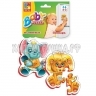 Мягкие магнитные Baby puzzle "Зоопарк" 2 картинки, 9 дет. VT3208-01