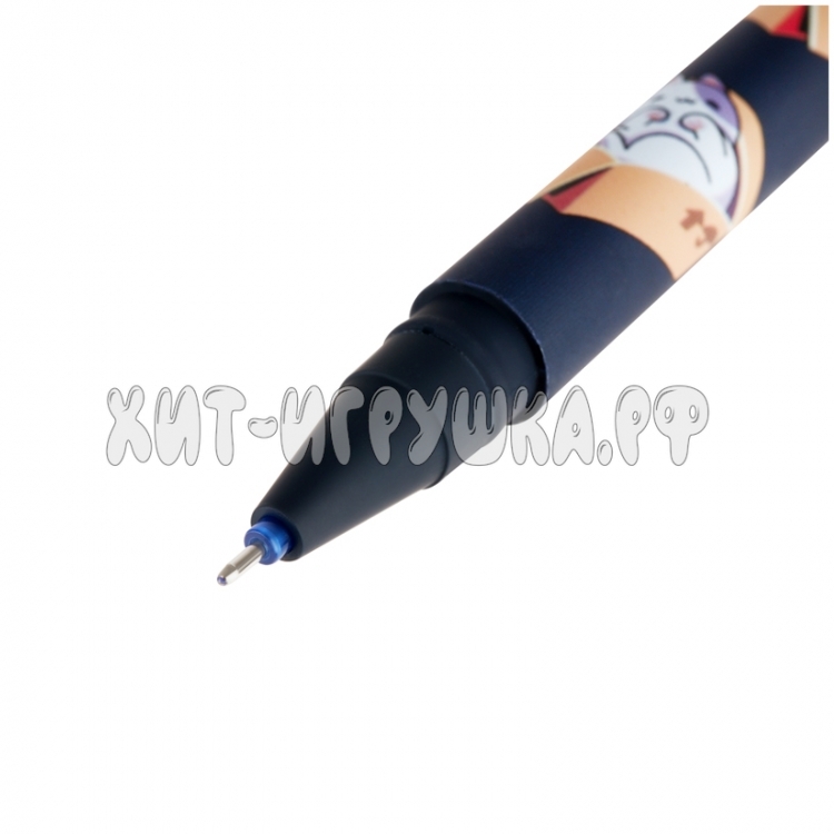 Ручка гелевая стираемая синяя, 0,5 мм, софт-тач "Catbox" в ассортименте MESHU MS_53974