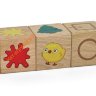 Кубики деревянные на оси "Учим цвета и формы" (3 кубика) 02968