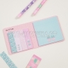 Флажки-закладки и самоклеящиеся блоки в наборе  74*74 мм, 60*15 мм, 25 л. "Sweet mono" MESHU MS_87613