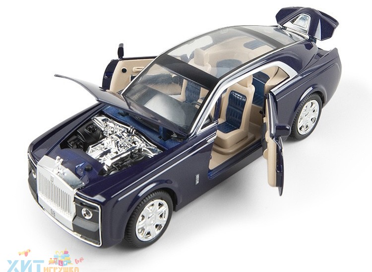 Моделька Rolls-Royce (металл, свет, звук) 1 шт без индивидуальной упаковки в ассортименте M929E