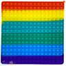 POP IT antistress Сенсорная игрушка с пузырьками БОЛЬШОЙ КВАДРАТ радужный 14х14 (30х30 см) / Вечная пупырка