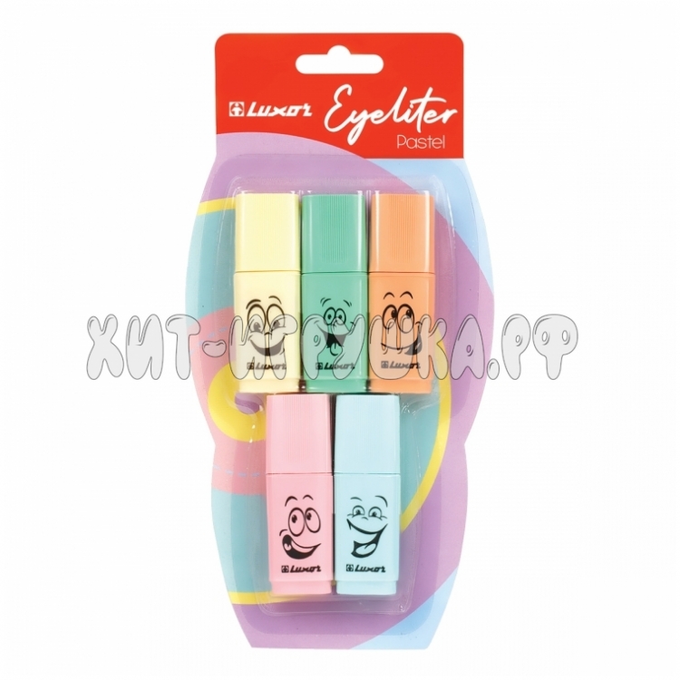 Набор текстовыделителей 1-4,5мм "Eyeliter Pastel" Luxor 4030P/5BC