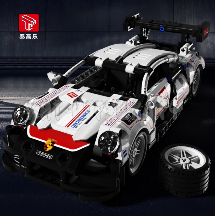 Конструктор Порше Porsche 911 GT 448 дет. с инерционным механизмом T3006