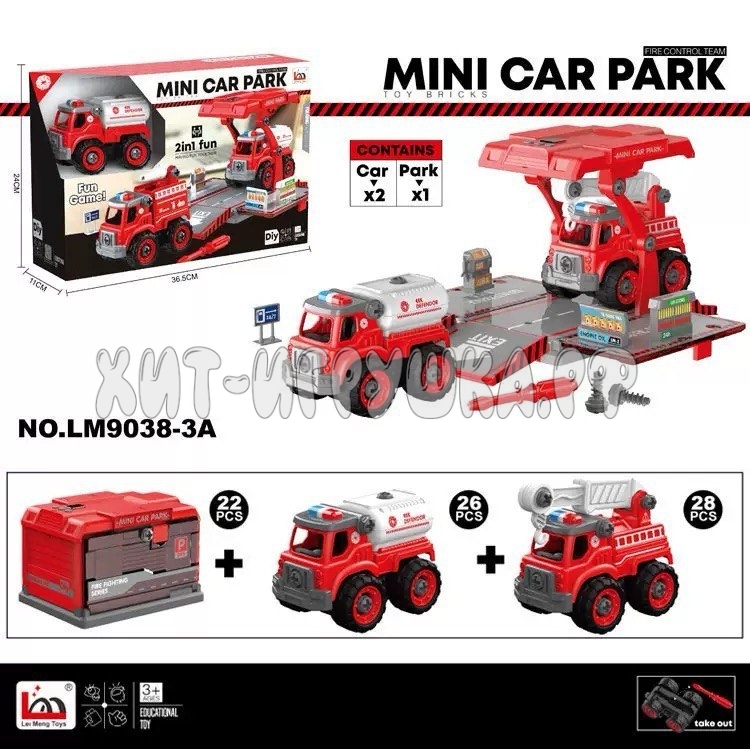 Пожарная машина с паркингом и отвёрткой LM9038