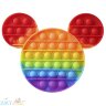 POP IT antistress Сенсорная игрушка с пузырьками МИККИ МАУС радужный / Вечная пупырка