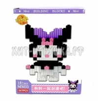 Конструктор 3D из миниблоков аниме Куроми Kuromi Melody 347 дет. MN03