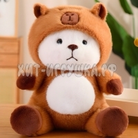 Мягкая игрушка МИШКА в костюме Капибара 40 см 240315-1