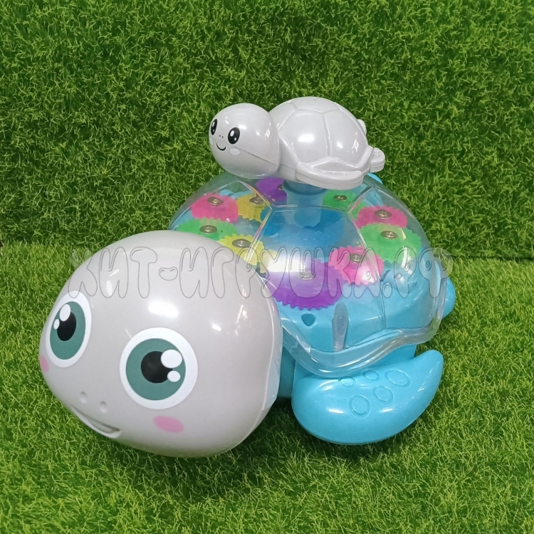 Черепашка с шестеренками на 3d колесе (свет, звук) в ассортименте 8816