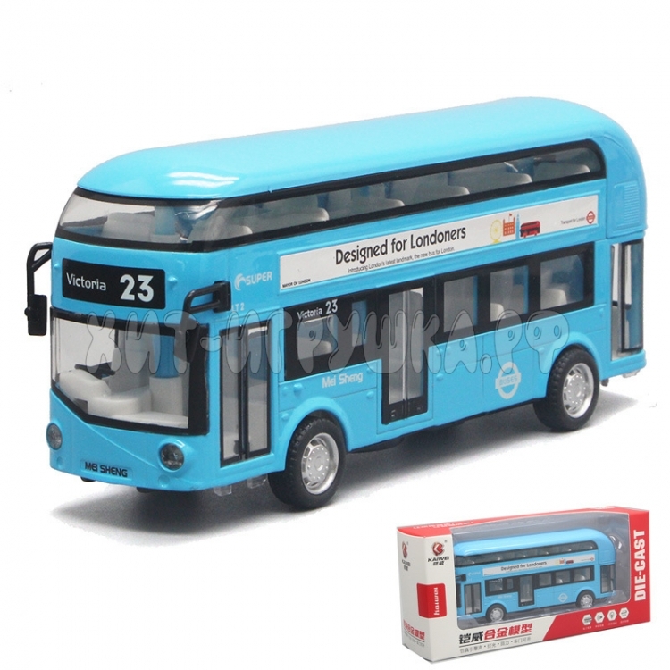 Металлическая модель Автобус в индивидуальной упаковке в ассортименте 6008B